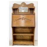 Antique Oak Drop Front Secretary Desk