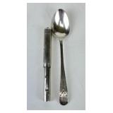 Antique George III Silver Spoon & Pen