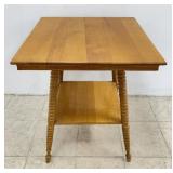 2 Tier Parlor Table W/ Bobbin Legs