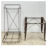 Vintage Metal Hamper Stand & Washtub Stand