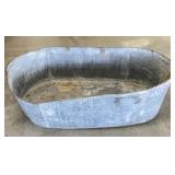 Vintage European Galvanized Cowboy Bathtub