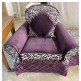 Rocking Armchair w/ Textured Diamond Fabric Cover