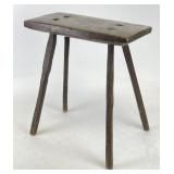 Antique Wood Milking Stool