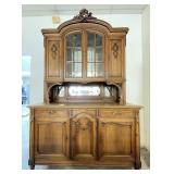 Antique French Carved Oak Server