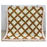 Antique Irish Chain Hand Stitched Quilt