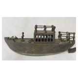 Vintage Cast Metal Asian Ship
