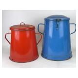 Csepel Hungarian Enamel Storage Cannisters