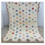 Antique Grandmothers Flower Garden Quilt