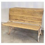 Antique & Wood Cast Iron Double School Desk