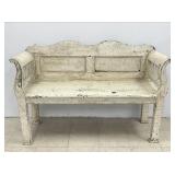 Antique Wood Settle Bench