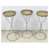 Gold Toned Pedestal Stands