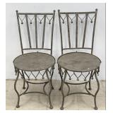Folding Painted Metal Bistro Chair