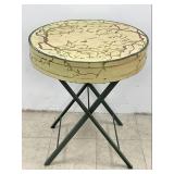 Shabby Chic Painted Metal Accent Table