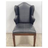 Vintage Leather Style Wingback Chair