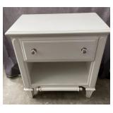 Single Drawer Night Stand w/ Lower Storage Shelf