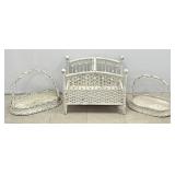 Antique Wicker Magazine Rack & More