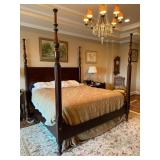 Ralph Lauren King Size Mahogany Poster Bed Frame