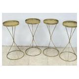 Gold Toned Pedestal Stands
