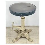 Vintage Cast Iron Swivel Stool