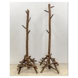 6 FT Natural Wood Coat Rack by "Around the Bend"