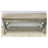 Primitive Hand Crafted Wood Bench
