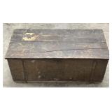 Antique Wood Storage Trunk