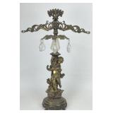 Antique Brass Figural Girandole Candelabra