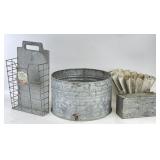 Vintage Galvanized & Painted Storage & More