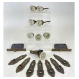 Art Deco Door Plates & Glass Door Knobs