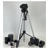 Canon A-1 Film Camera w/ Power Winder & More