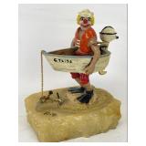 Ron Lee P.T. in a Dinghy Clown Figurine - Signed