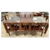 Chinese Carved Rosewood Extendable Dining Set