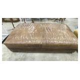 Restoration Hardware Maxwell Leather Ottoman