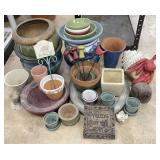 Small Glazed Plant Pots & Yard Decor