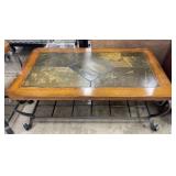 Rustic Wood & Iron Coffee Table