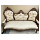 Victorian Walnut Settee