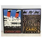 Vintage Hannah Mounted Travel Posters