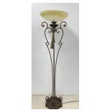 6 FT Art Nouveau Metal Antique Finished Floor Lamp