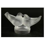 Lalique France Two Lovebirds Sculpture