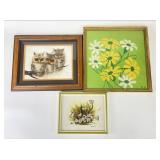 Vintage Artwork Including Paintings & Needlework