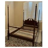 Mengel Nightstand & Full Size 4 Poster Bed Frame
