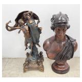 Hand Painted Bust & Statue