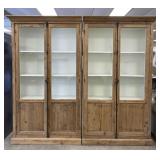 2 Piece Reclaimed Pine Display Cabinets