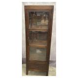 Solid Wood Display Case w/ Glass Panels