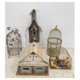 Rustic Birdcage & Birdhouse Dï¿½cor