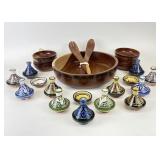 Vintage Teak Wood Salad Bowl Set & More