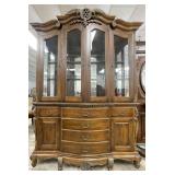 7 FT Two Piece Lighted Display Cabinet