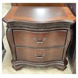 English Manor Style 2 Drawer Nightstand