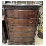 English Manor Style 5 Drawer Chest