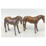 Hand Carved Red Mill Crushed Shells Horse Statues